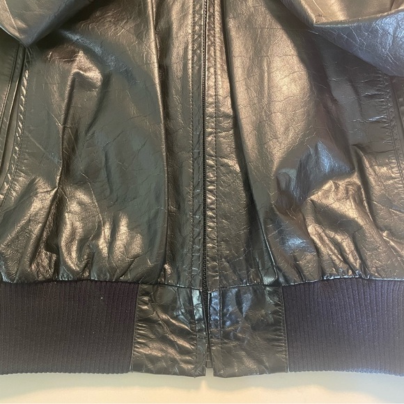 Vintage Berman’s black leather bomber motorcycle jacket w/ liner size 50 (XXXL) - Picture 6 of 15